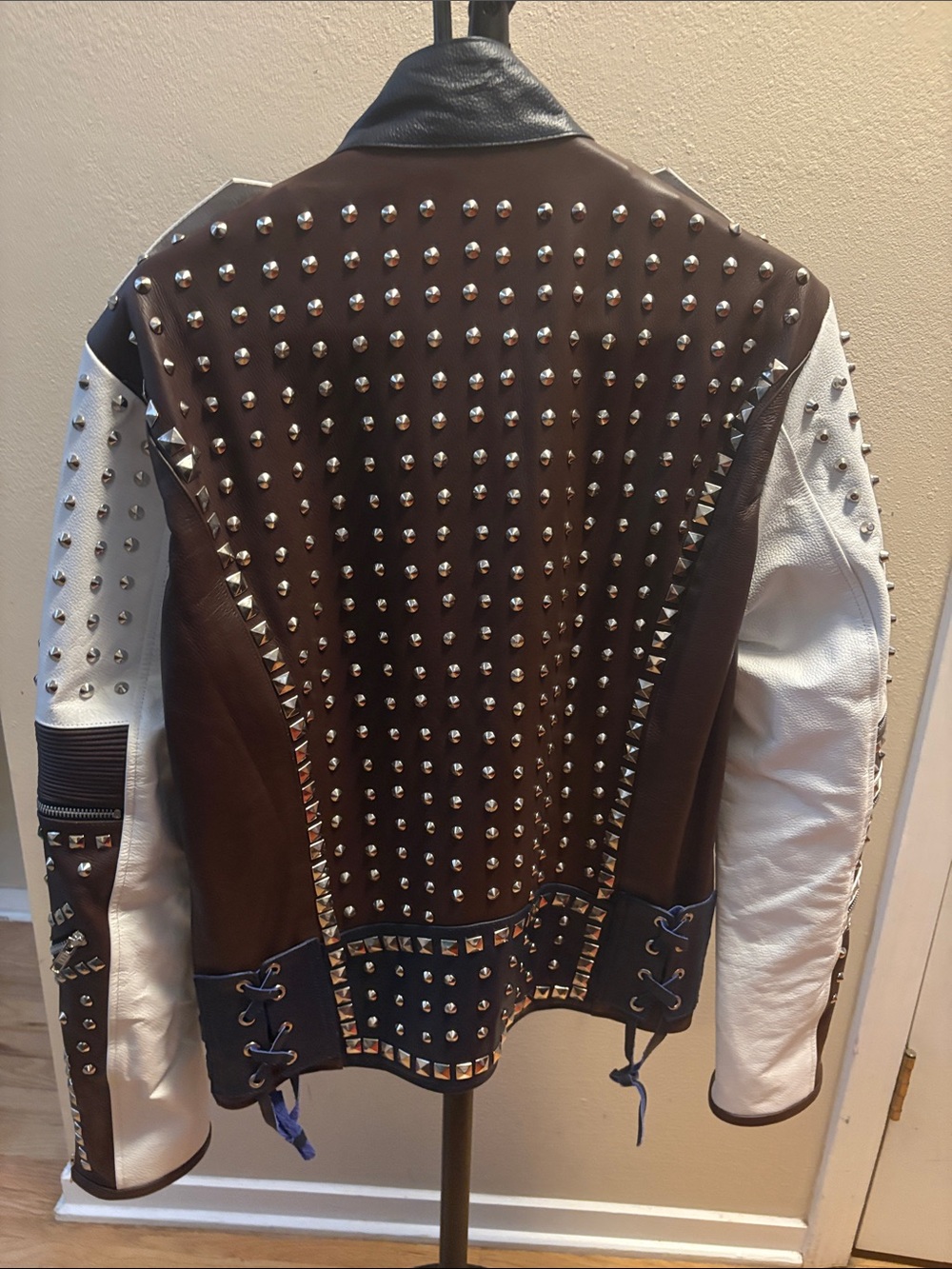 Studded Multi-Color Leather Jacket - Men's - Picture 2 of 2